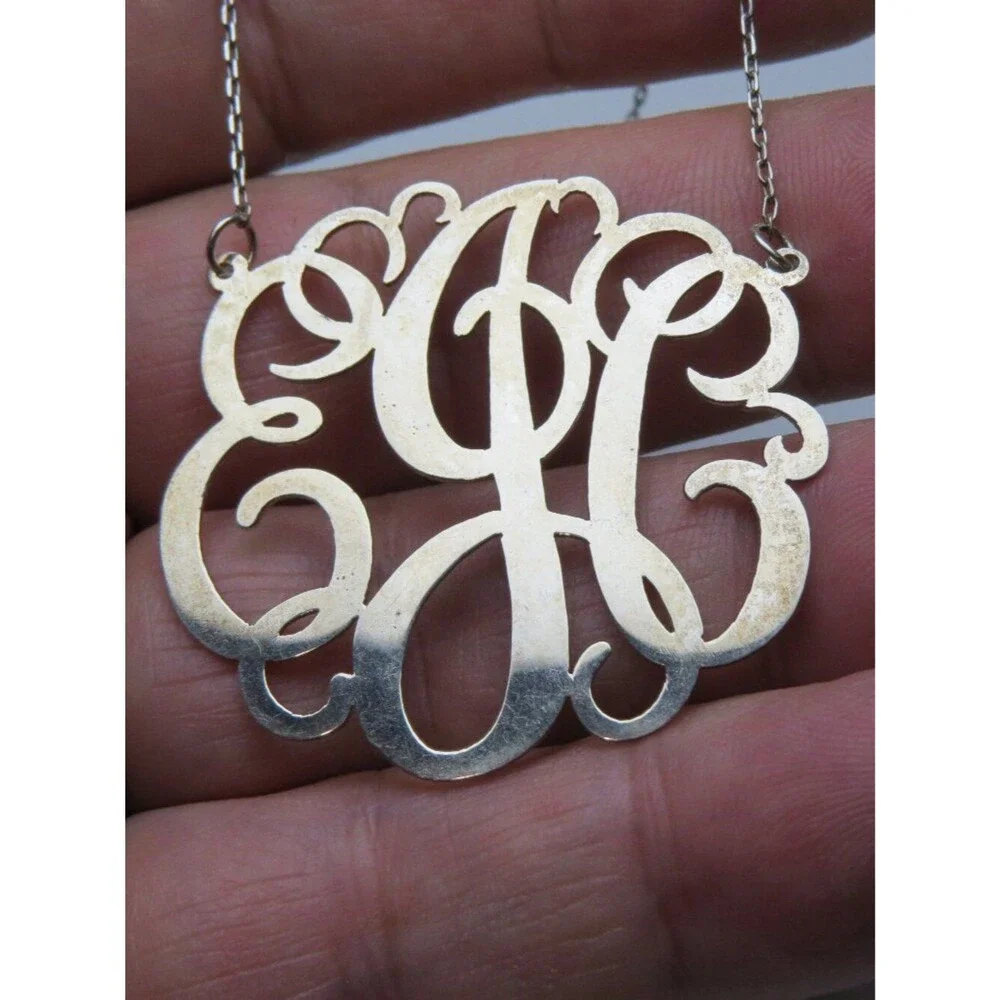 14k Initials E-J-C  Nameplate